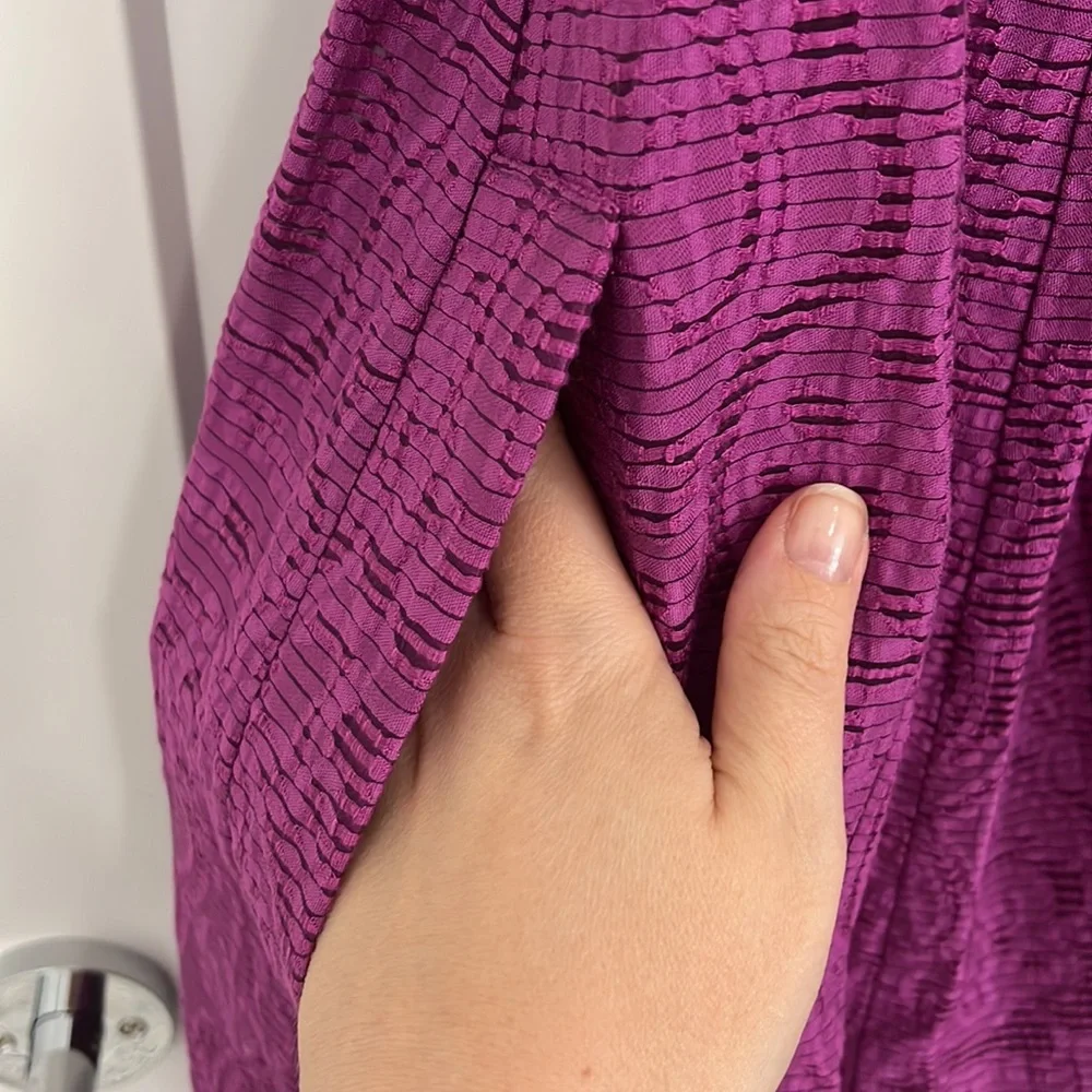 Nanette Lepore Size 6 Purple Halter A-Line Sun Dress with Pockets - Picture 12 of 14